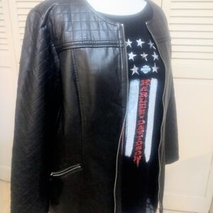 Christopher & Banks Black Leather Jacket